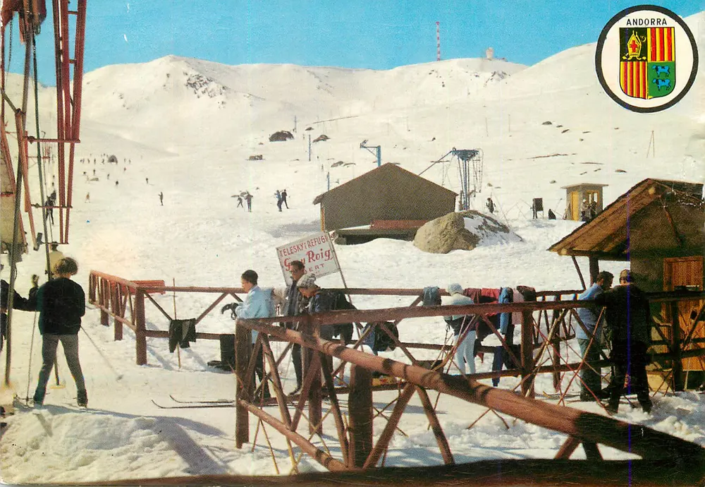 Telesquí Refugi Grau Roig — Andorra — éditeur Bergas Ind. Gráf. n°55 - Recto
