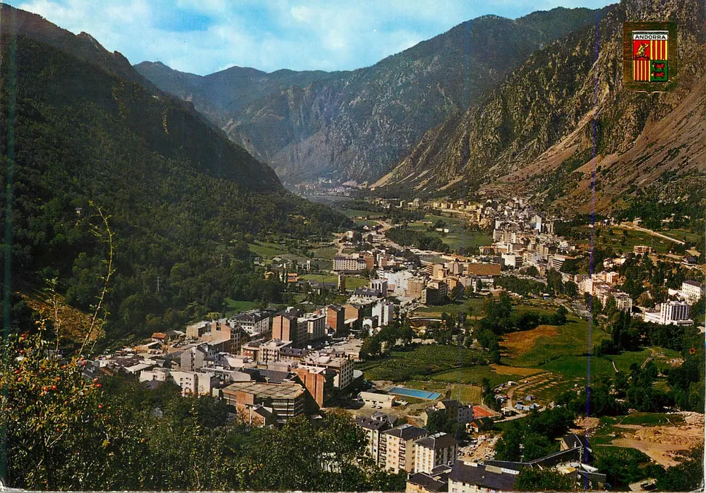 Andorre-la-Vieille — vista panorâmica — Edições FISA, Palauaderas, n° L756 - Frente