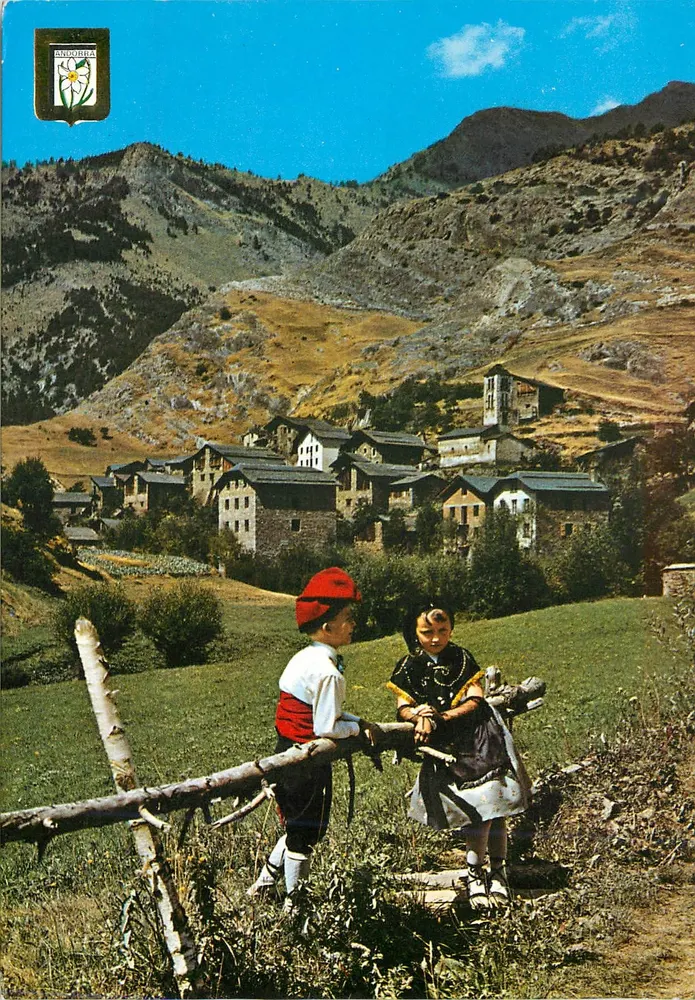 Valls d'Andorre — Vue générale — Éditeur Comercial Escudo de Oro, n° 144 - Recto