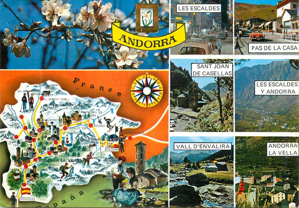 Andorra — Diversas vistas — Editor Postales Escudo de Oro, n° 291 - Frente