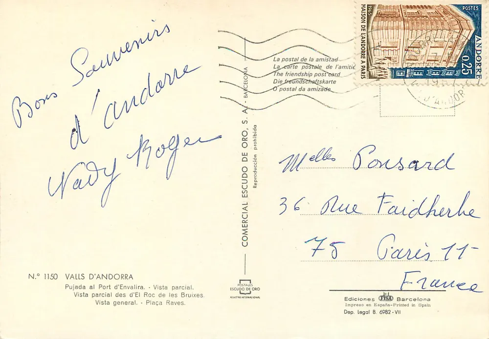 Andorra — Landschaft und Dorf — Maison de L'Andorre, S.A. - Rückseite