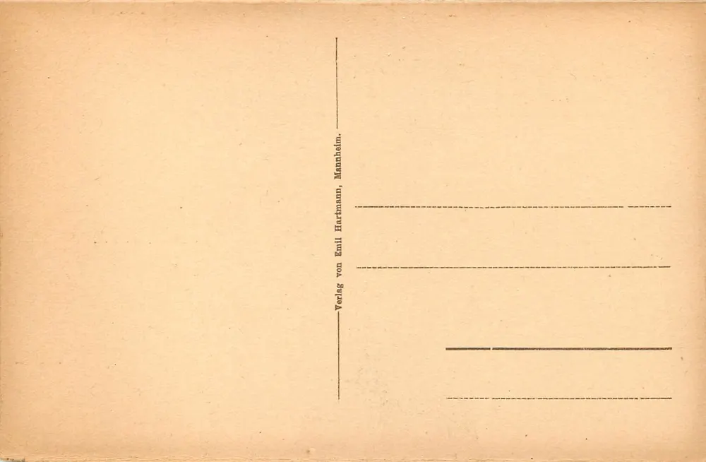Baden-Baden — Visão do Torre de Observação e Restauração no Merkur (600 msl.) — Verlag von Emil Hartmann, Mannheim - Verso