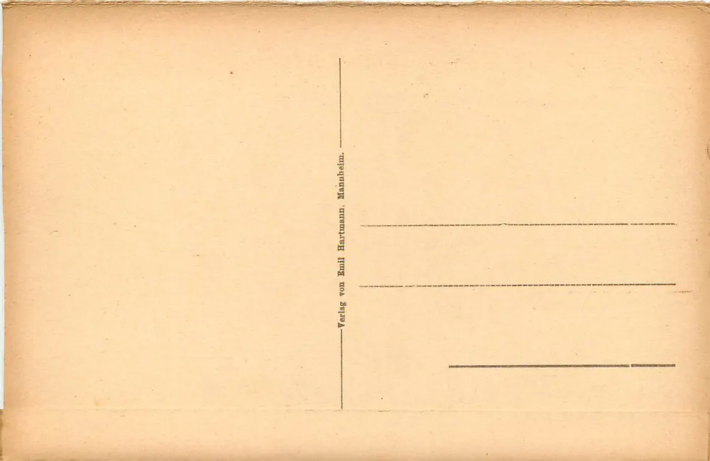 Baden-Baden — Jardins de Gönner com Josephinenbrunnen — Editor Emil Hartmann, Mannheim - Verso