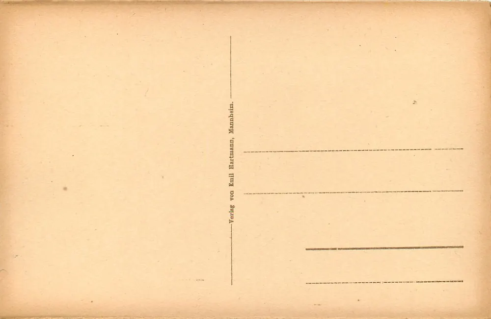 Baden-Baden — Lichthentaler Allee — Verlag von Emil Eartmann, Mannheim - Verso