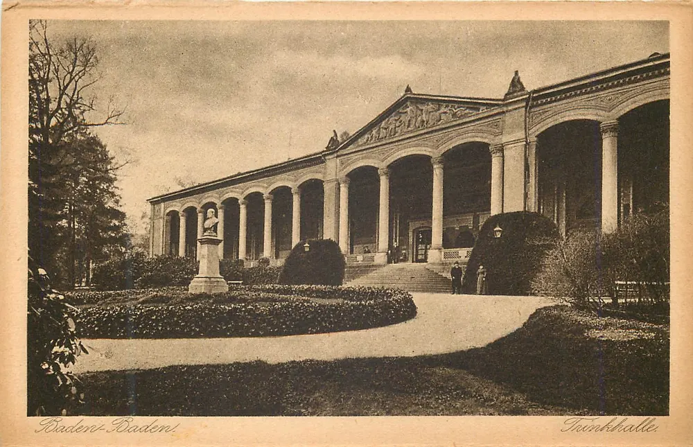 Baden-Baden — Thunkhalle — Verlag von Emil Hartmann, Mannheim - Frente