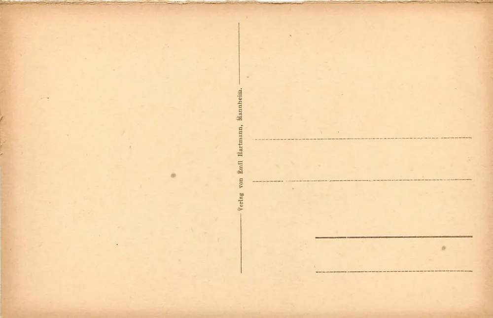 Baden-Baden — vista panorâmica — Verlag von Emil Hartmann, Mannheim - Verso