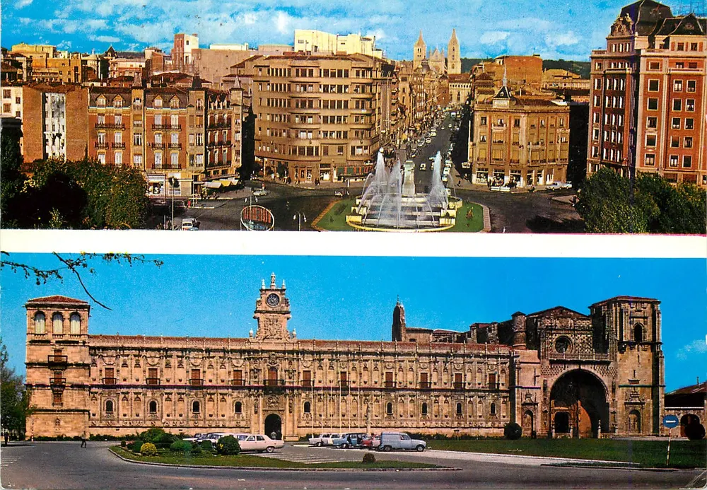 Plaza Mayor e Palácio dos Condes de Alba — Leão — Huos - Frente