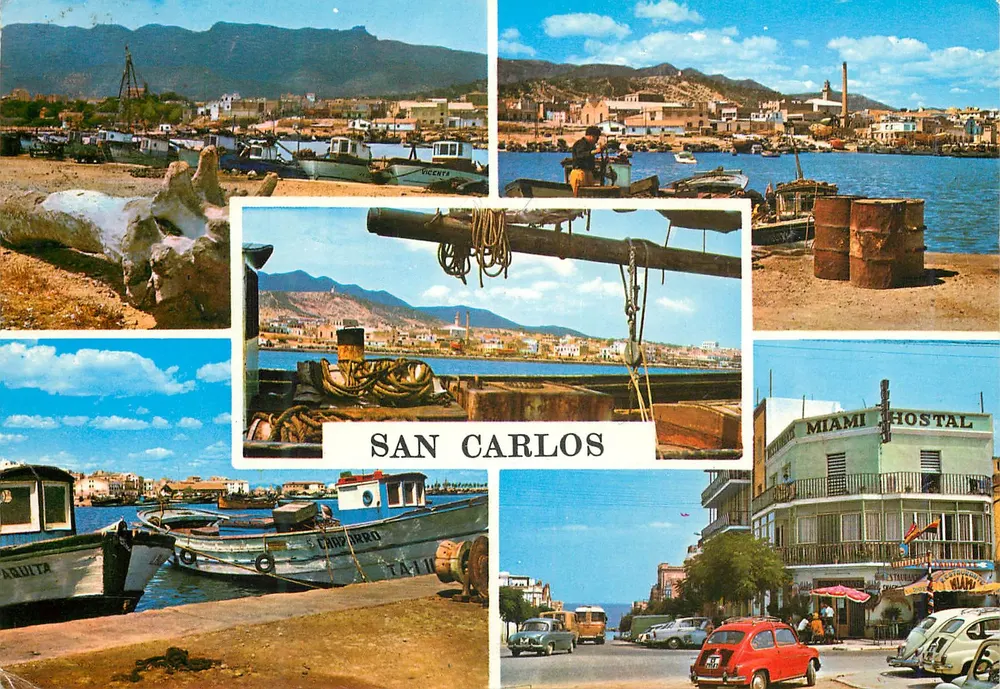 San Carlos — Vários aspectos do porto e cidade — F. CASTELL-Imprenta - Frente