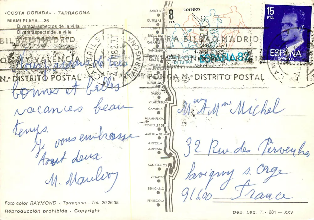 Miami-Playa — Costa Dorada — Tarragone — Verlag RAYMOND - Rückseite