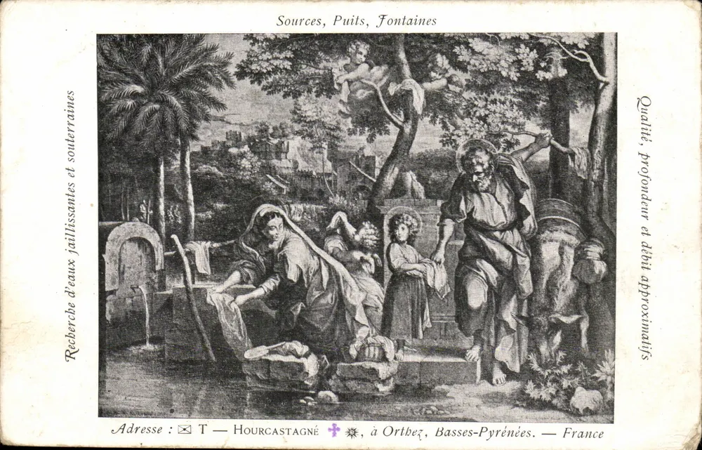 सोर्स, पुइट, फॉनटेन — जैलिंग आर अंडरग्राउंड वॉटर्स के खोज — हाउरकास्टाग्ने, ओर्थेज़, बास-पिरेनी, फ्रांस - आगे
