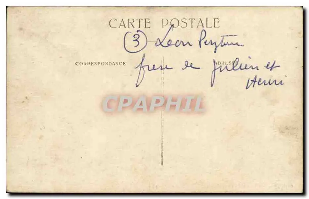 Groupe de soldats — en tenue militaire — Carte postale n°3 - Verso