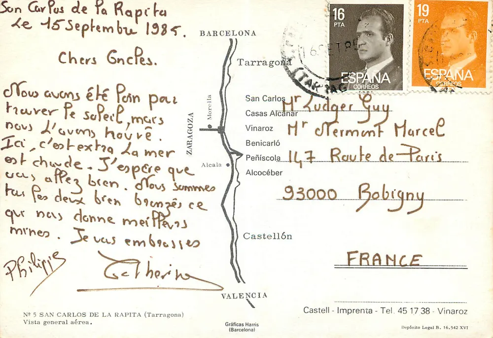 San Carlos de la Rapita — Luftbild — Gráficas Harris (Barcelona) n°5 - Rückseite