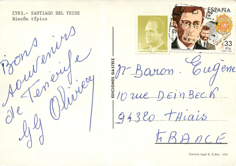 Rincón típico — Santiago del Teide — Éditions Gasteiz n°2593 - Verso