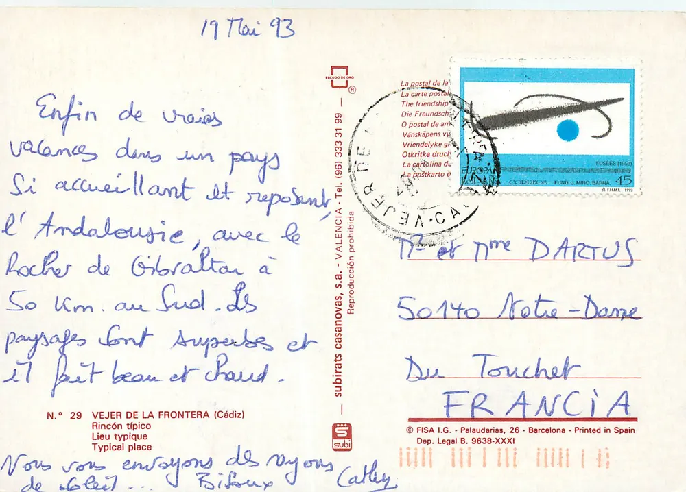 Rincón de la Frontera — Andaluzia — VEJER DE LA FRONTERA — editor FISA I.G. - Palaudarias, 26 - Barcelona - Verso