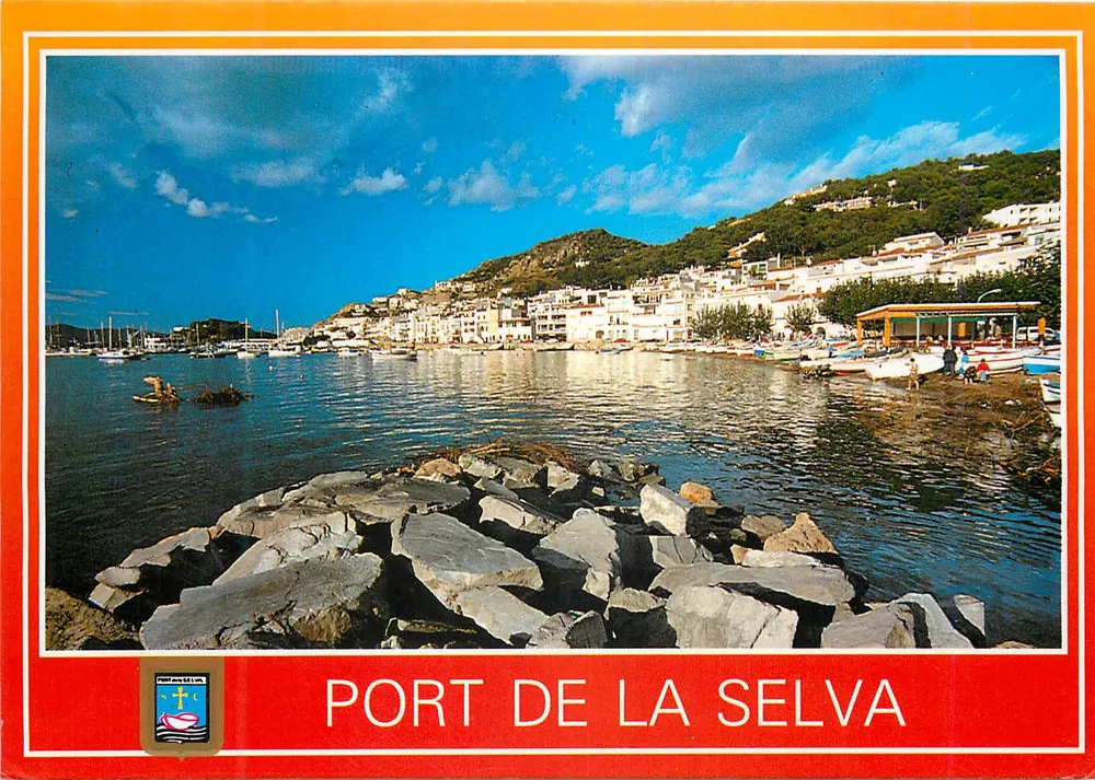 Port de la Selva — vista do porto e do vilarejo — COMERCIAL ESCUT D'OR, S.A. N.º 25 - Frente