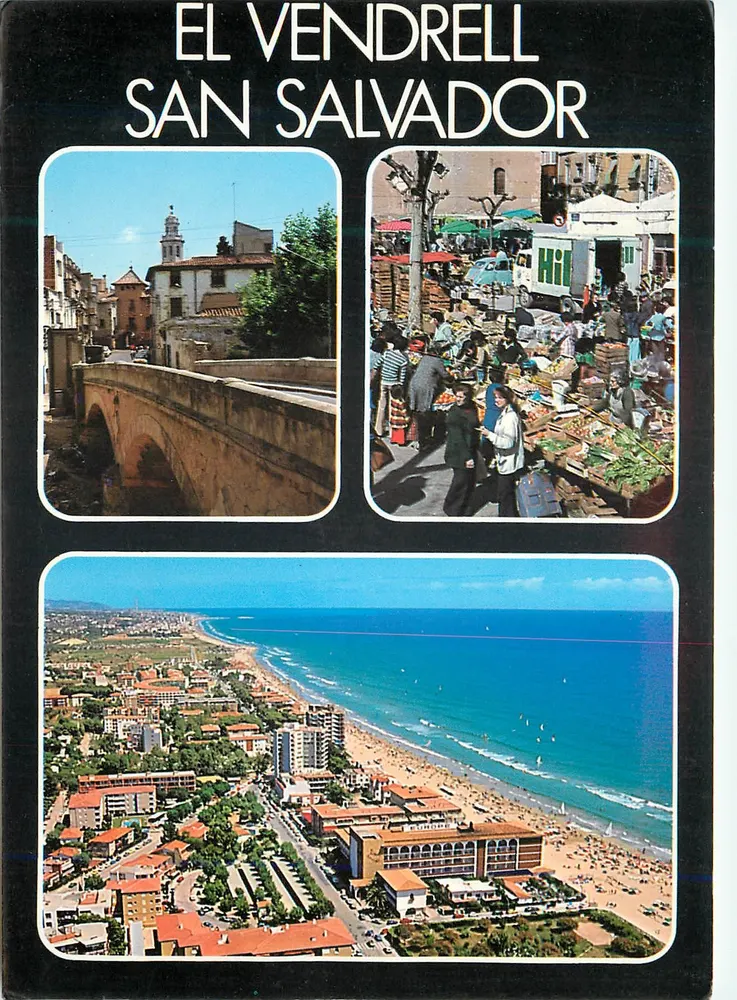 El Vendrell San Salvador — Diverses vues de la ville — Éditeur Foto color RAYMOND, S.A. - Tarragone - Recto