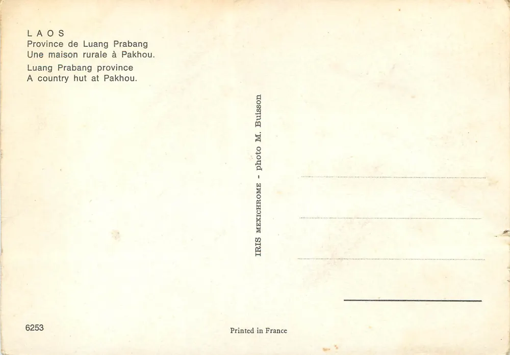 Ländliches Haus in Pakhou — Provinz Luang Prabang — IRIS Mexichrome n°6253 - Rückseite