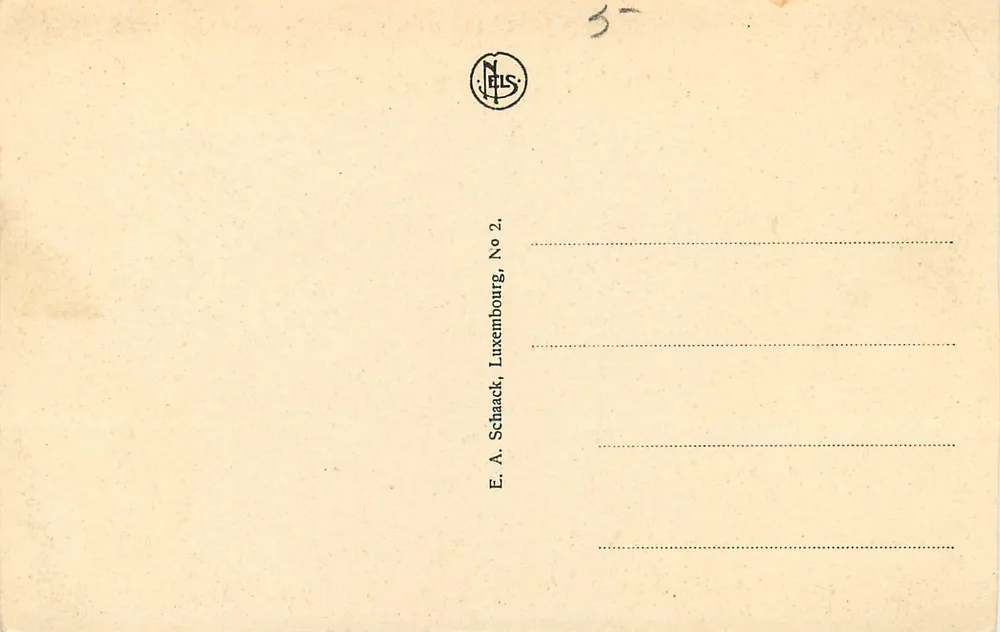 Echternach - Pequena Suíça Luxemburguesa — Pavilhão de Troosknepchen — E.A. Schaack, No. 2. - Verso