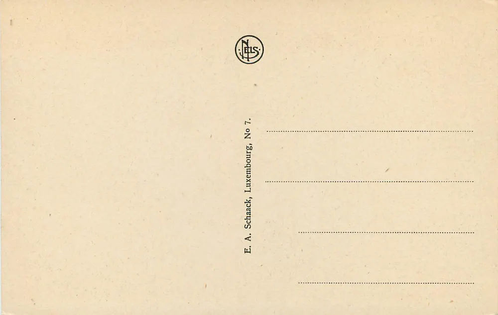 Echternach - Gorge du Loup, vue sur Echternach — E.A. Schaack, No 7 - Verso