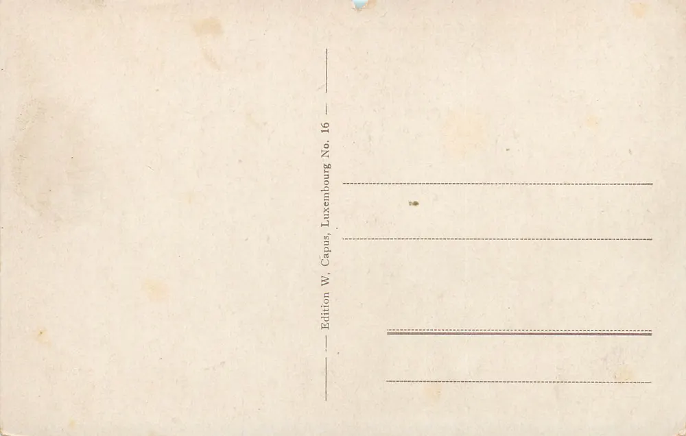 Ansemburg (ruines du vieux château) — Gr. D. Luxembourg — Édition W. Capus, No. 16 - Verso