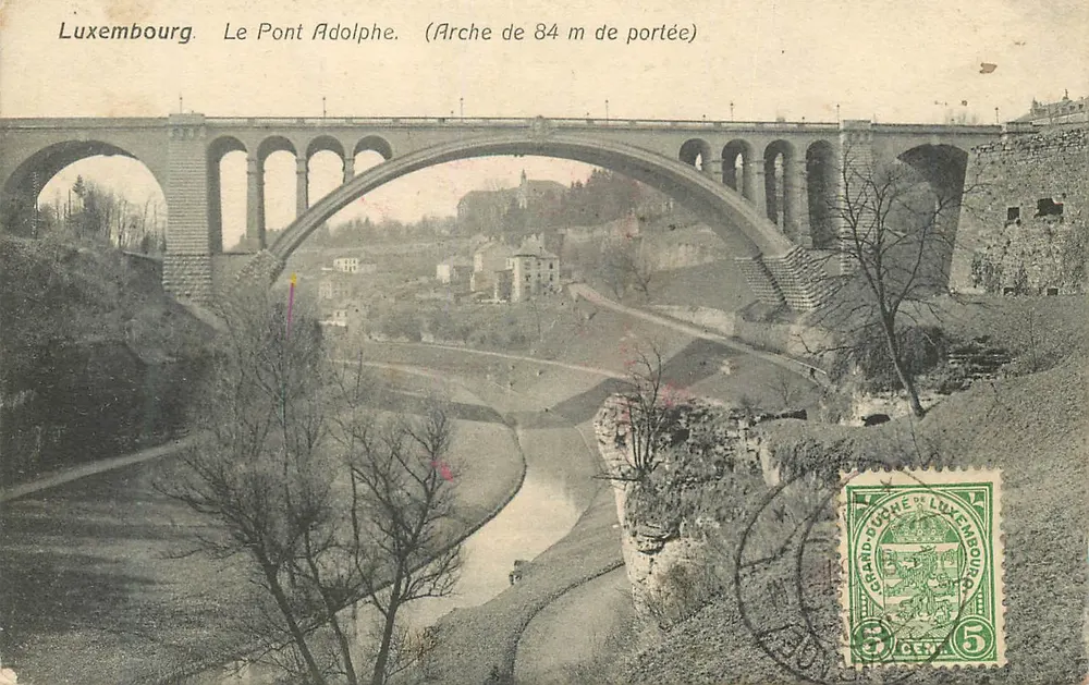 Luxembourg. Le Pont Adolphe. (Arche de 84 m de portée) — Ch. Bernhoeft, No 219 - Recto