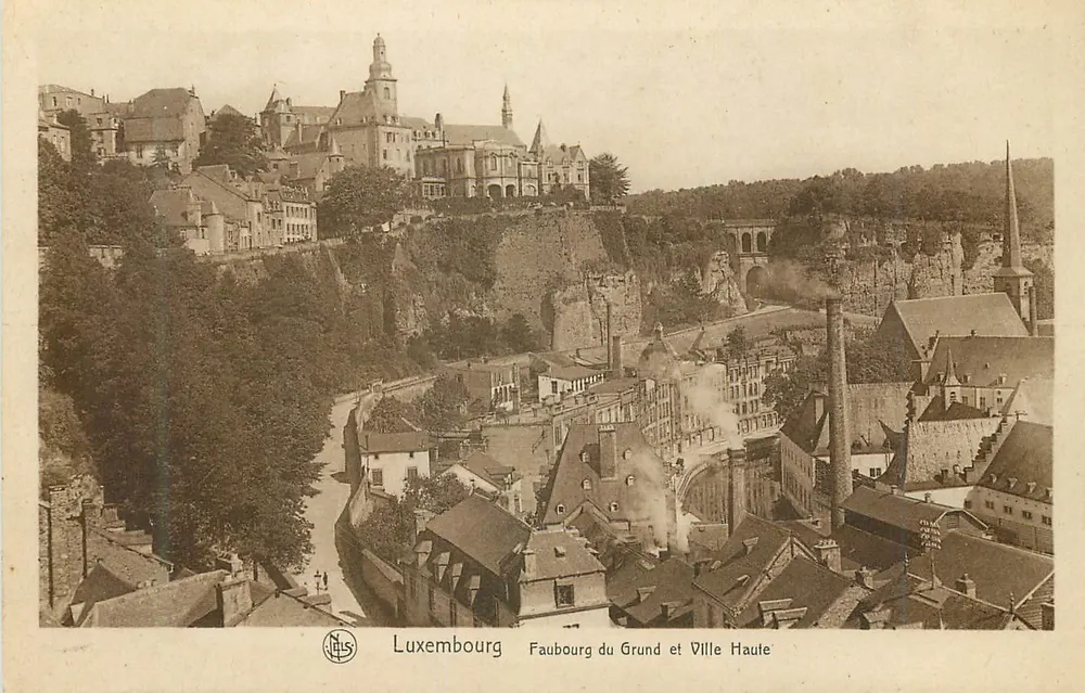 Luxembourg — Faubourg du Grund und Ville Haute — E. A. Schraack, Serie 12, Nr. 22 - Vorderseite