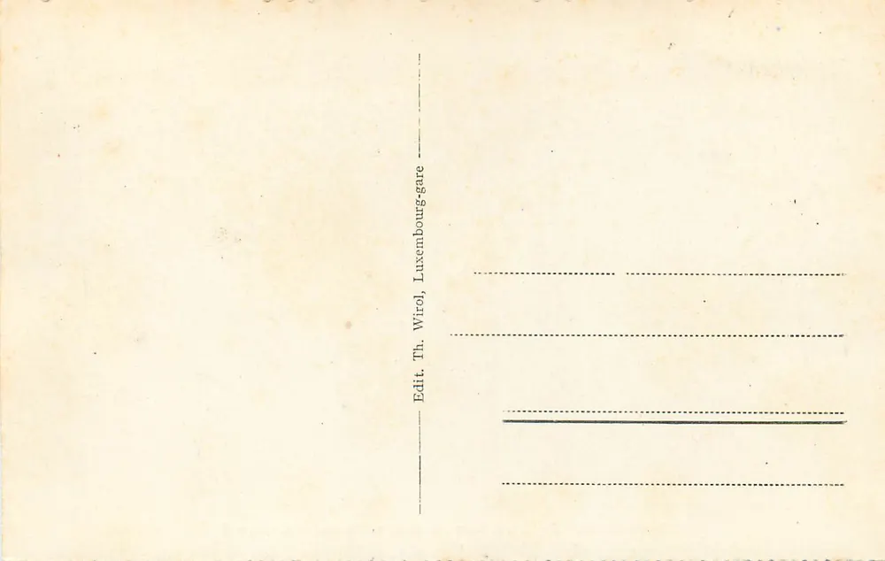 Luxemburg - Die Bockfelsen und das Grundviertel — Verleger Th. Wirol, Luxemburg - Rückseite