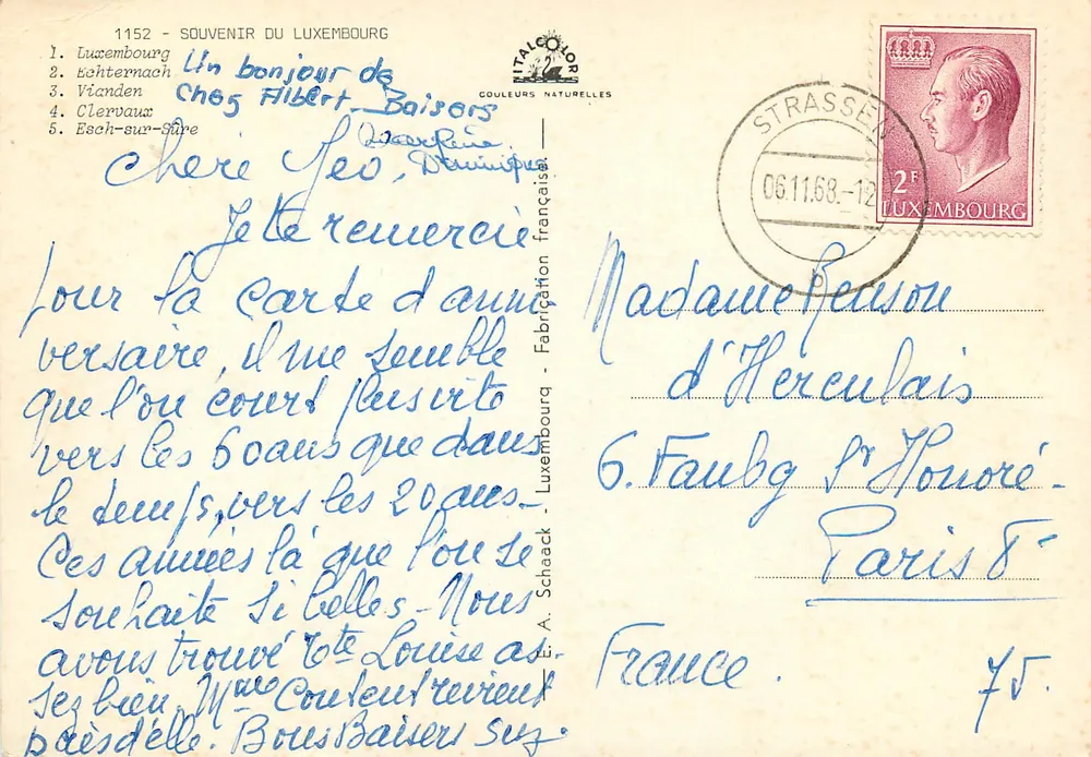 Souvenir do Luxemburgo — 5 vistas — Italcouleurs - Verso