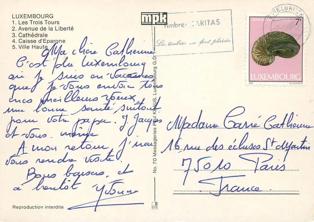 Luxemburgo — As Três Torres, Avenida da Liberdade, Catedral, Caixa de Economia, Cidade Alta — editor MPK - Verso