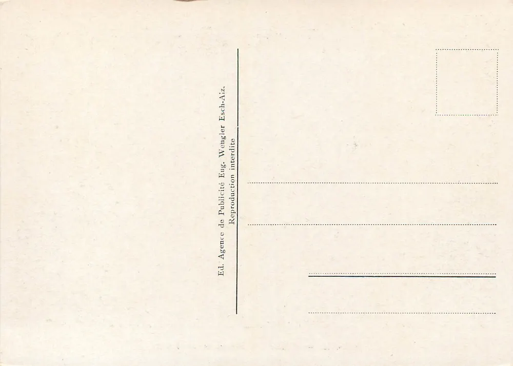 Esch-Alz. — Église St. Henri et environs. - Verso