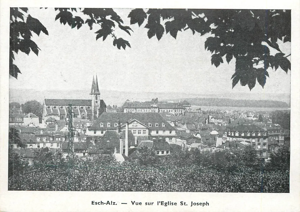 Esch-Alz — Vue sur l'Église St. Joseph — Agence de Publicité Esch-Alz - Recto