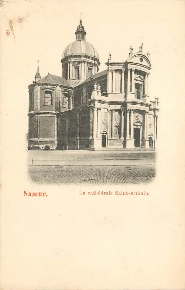 Namur. A catedral de São Aubain — editor não identificado, número de série 825 - Frente