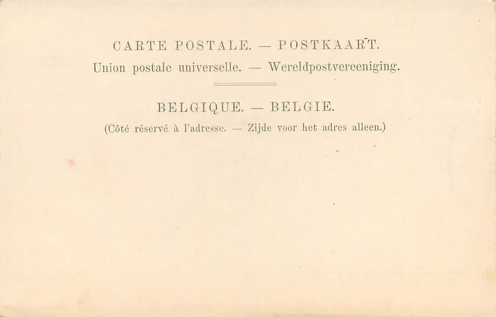 Namur. A catedral de São Aubain — editor não identificado, número de série 825 - Verso