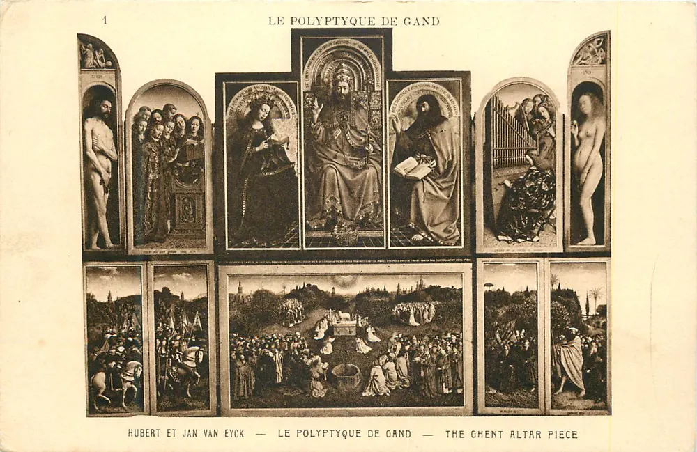 O Poliptico de Gand — Hubert e Jan Van Eyck — G. Hamacher, Bruxelas - Frente