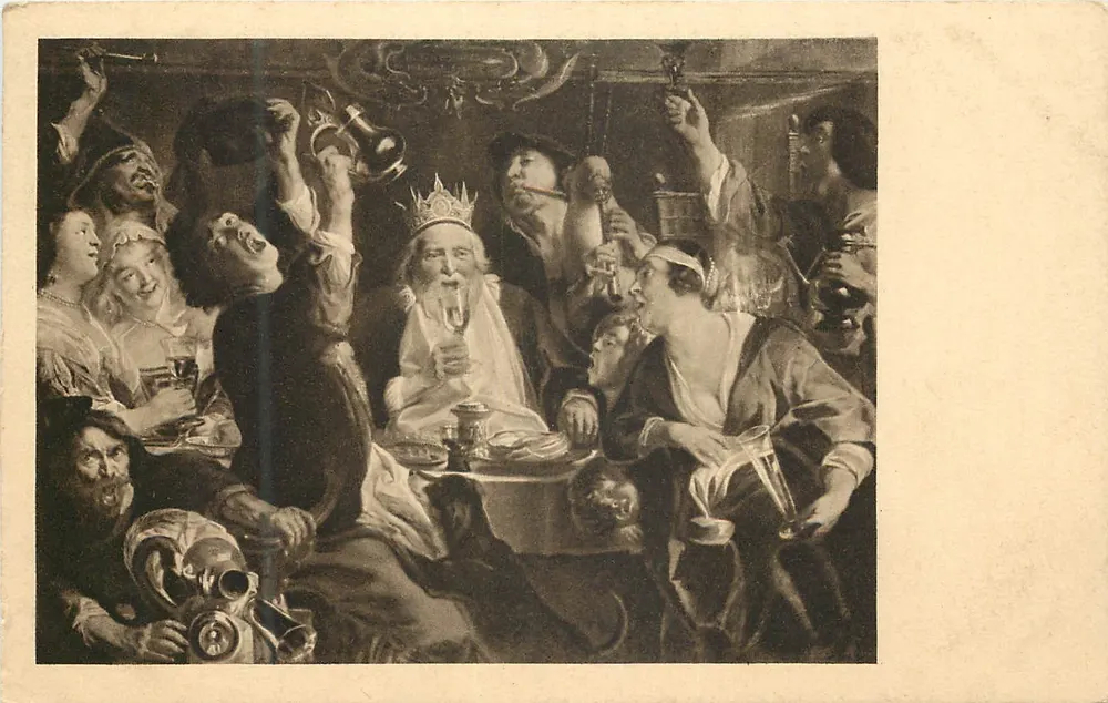 Der König trinkt! — Jordaens — Brüssel, Altes Museum — n° 664 - Vorderseite