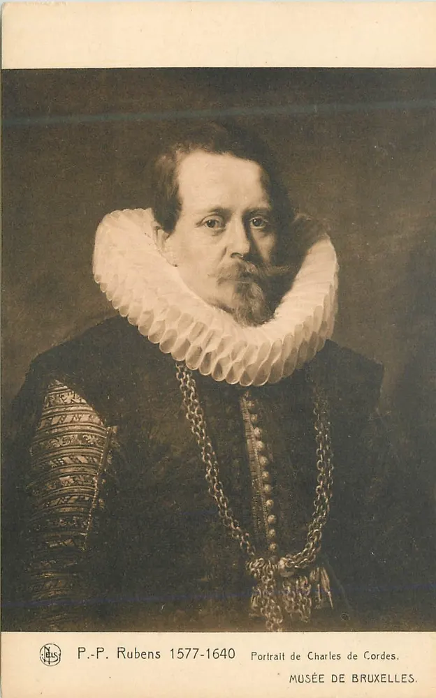 Porträt von Charles de Cordes — von P.-P. Rubens 1577-1640 — Musée de Bruxelles - Vorderseite