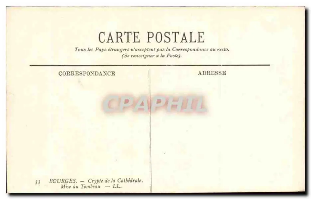 Bourges — Cripta della Cattedrale — Deposizione al Sepolcro — LL. — 33 - Verso