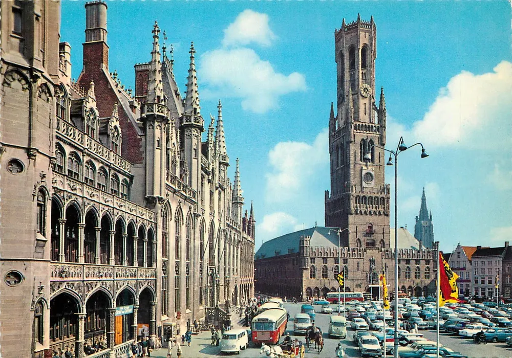 Bruges — Grand'Place e Belfry — Cromo 923/27 - Frente