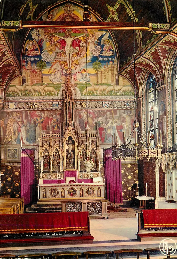 Interior da Basílica do Sangue Santo em Bruges — editor Fr. Pillen, Brugge, n°5 - Frente
