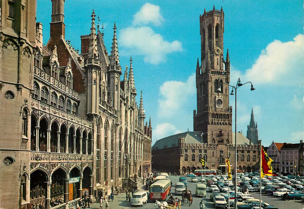 Bruges — Grote Markt en Belfort — Krüger 923/27 - Voorkant