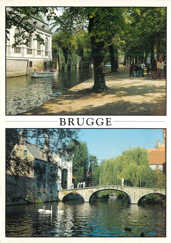 Bruges — vista de canais e ponte — editor não visível - Frente