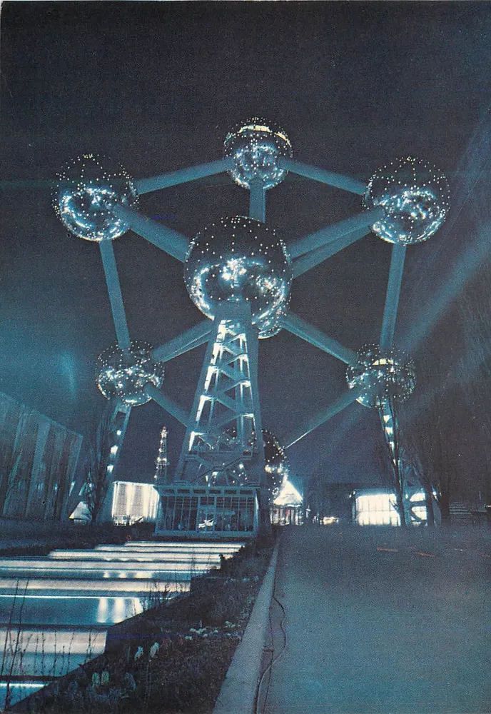 Atomium — Widok nocny — Éditions BEATITIC, n° AC6 - Awers