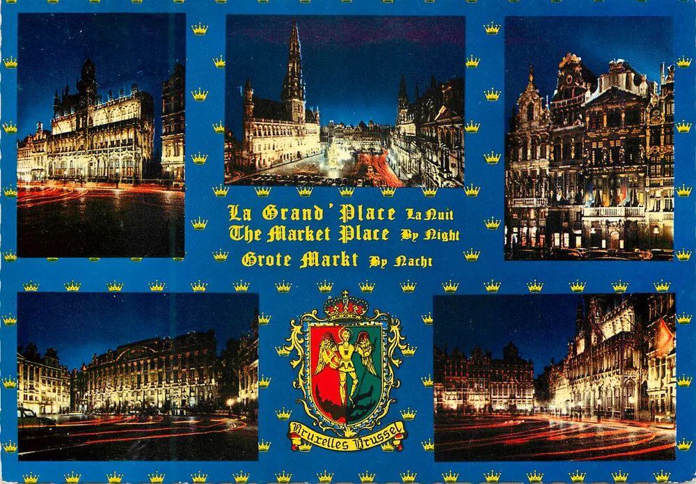 A Grande Praça à Noite — A Praça do Mercado à Noite — Bruxelas Brussel - Frente