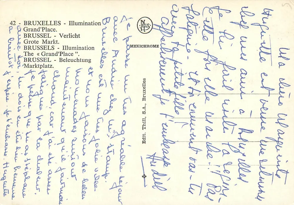 Bruxelas - Grand'Place iluminada — editor Thill S.A., n°42 - Verso