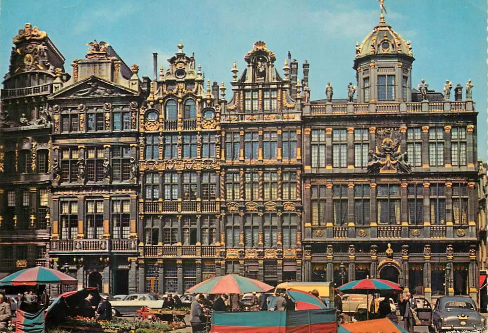 Bruxelas — Grand Place — Campanha Monumentos UNESCO 1964 - Frente