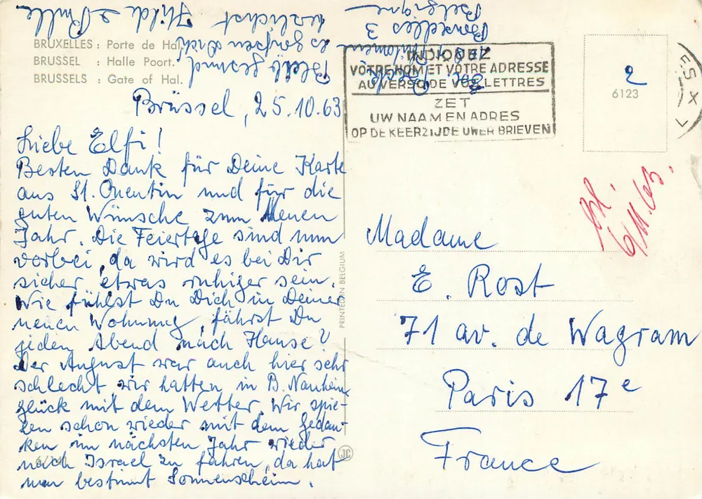 Porta de Hal — Bruxelas — editor não visível - Verso