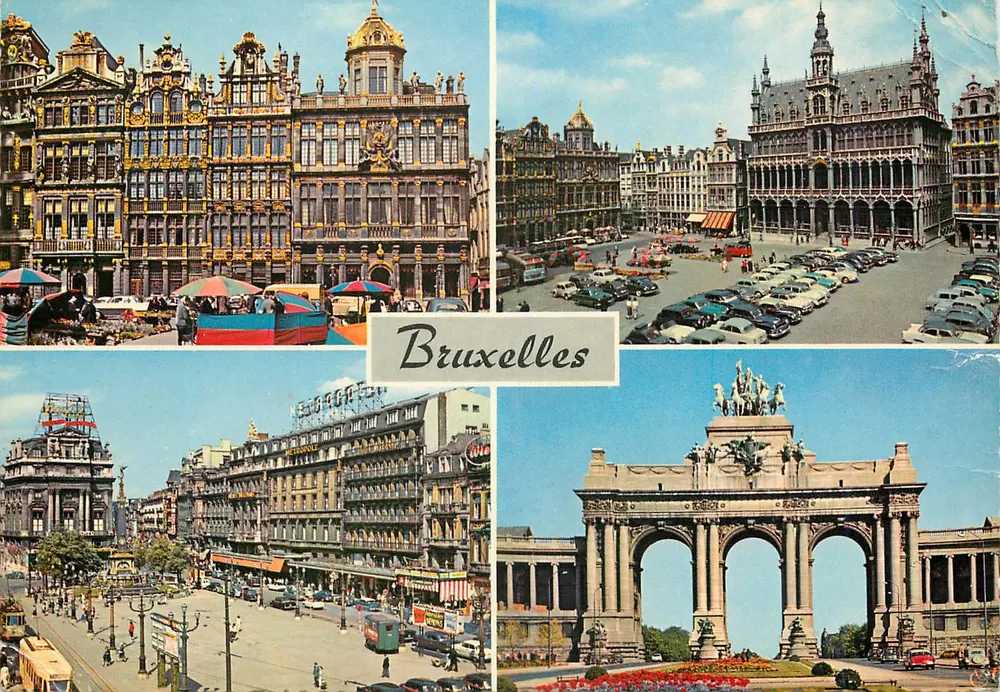 Bruxelas — Place du Grand-Place e Arco do Triunfo — editor Keiliger, n° 922/9 - Frente