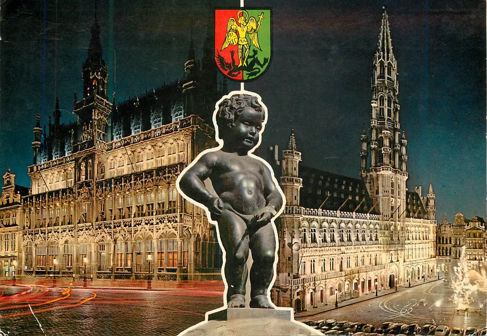 Estátua do Pequeno Polegar — Place du Grand-Place — Edit. Thill, S.A., Bruxelas, n°100/25 - Frente