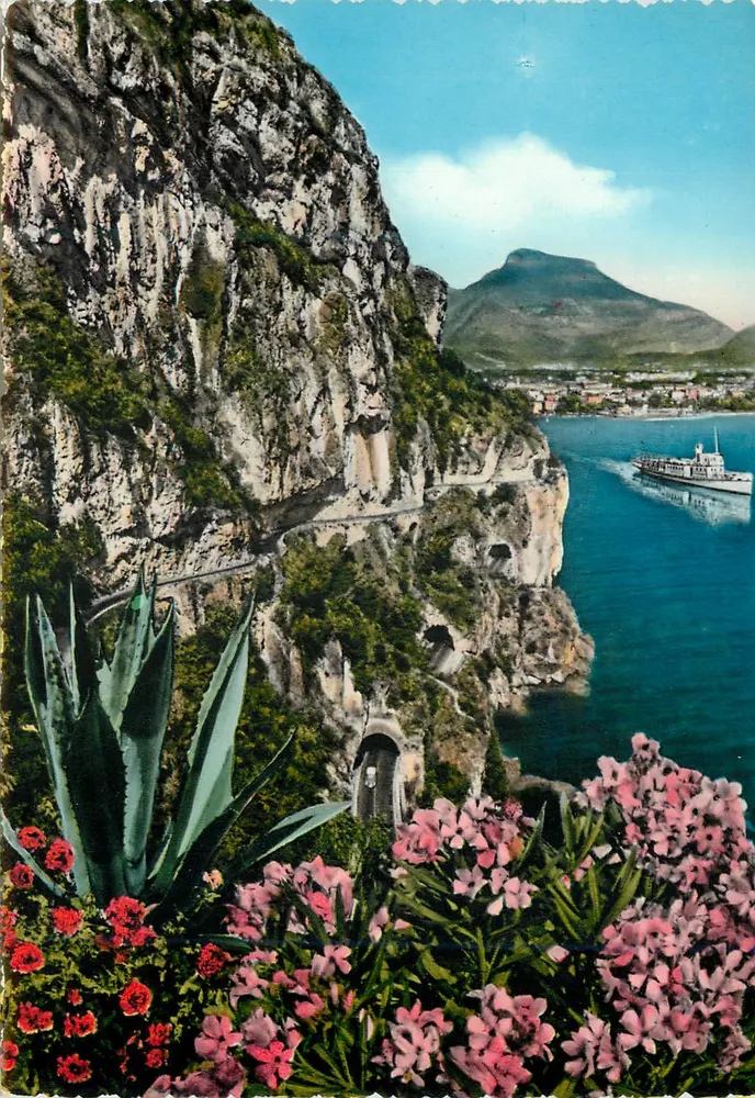 Vista do lago de Garda — Riva — editor A. Preda, Milão - Frente