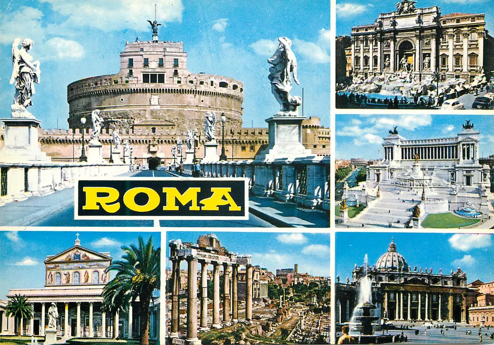Roma — vista panorâmica — Photocolor Kodak Ektachrome, n°482 - Frente